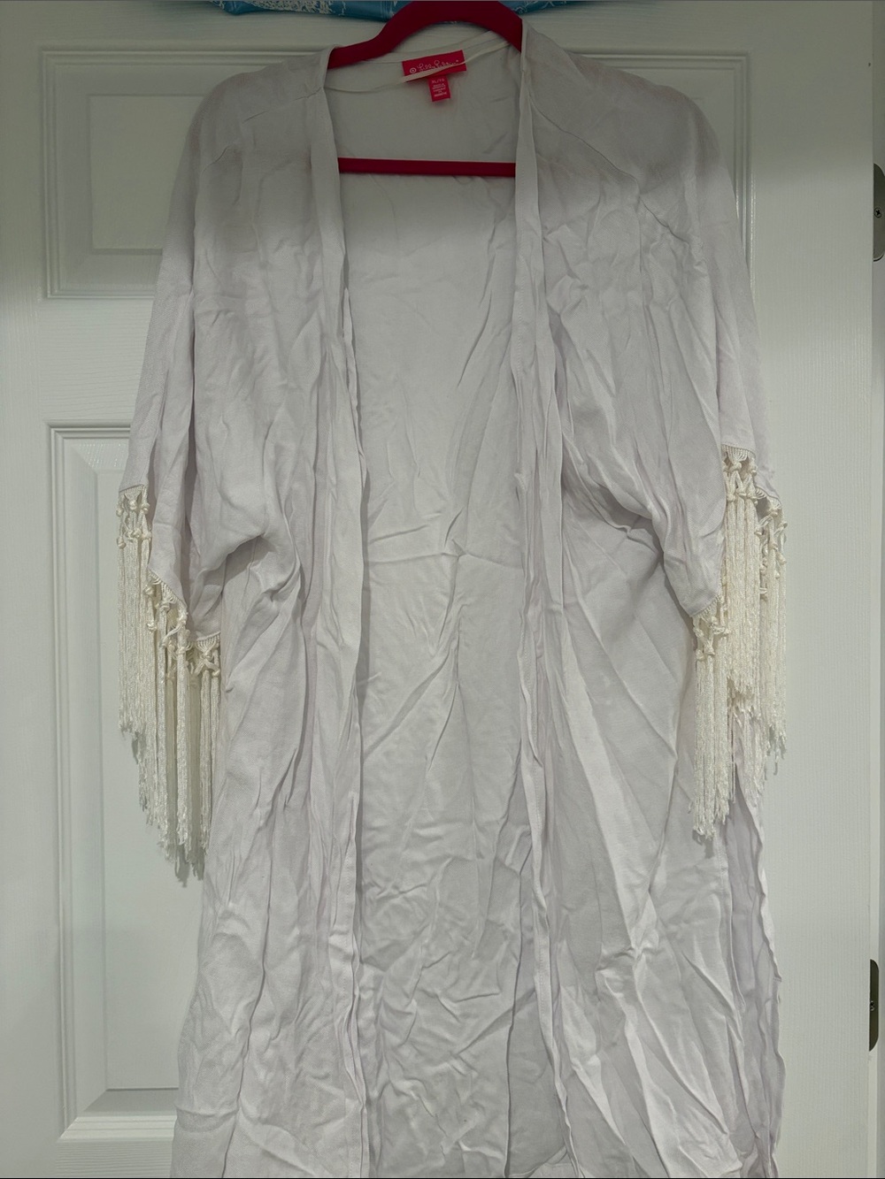 Lilly Pulitzer for Target White Fringe Kimono Cover-Up